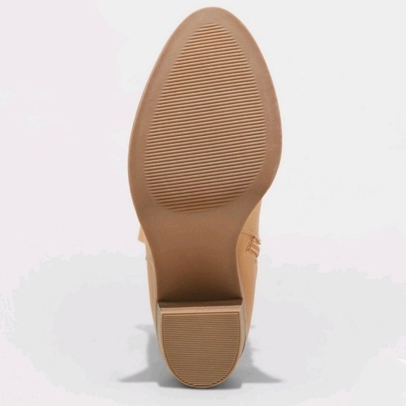 Universal Thread Tan Davina Heeled Riding Boots NWT chunky heel - Picture 3 of 9